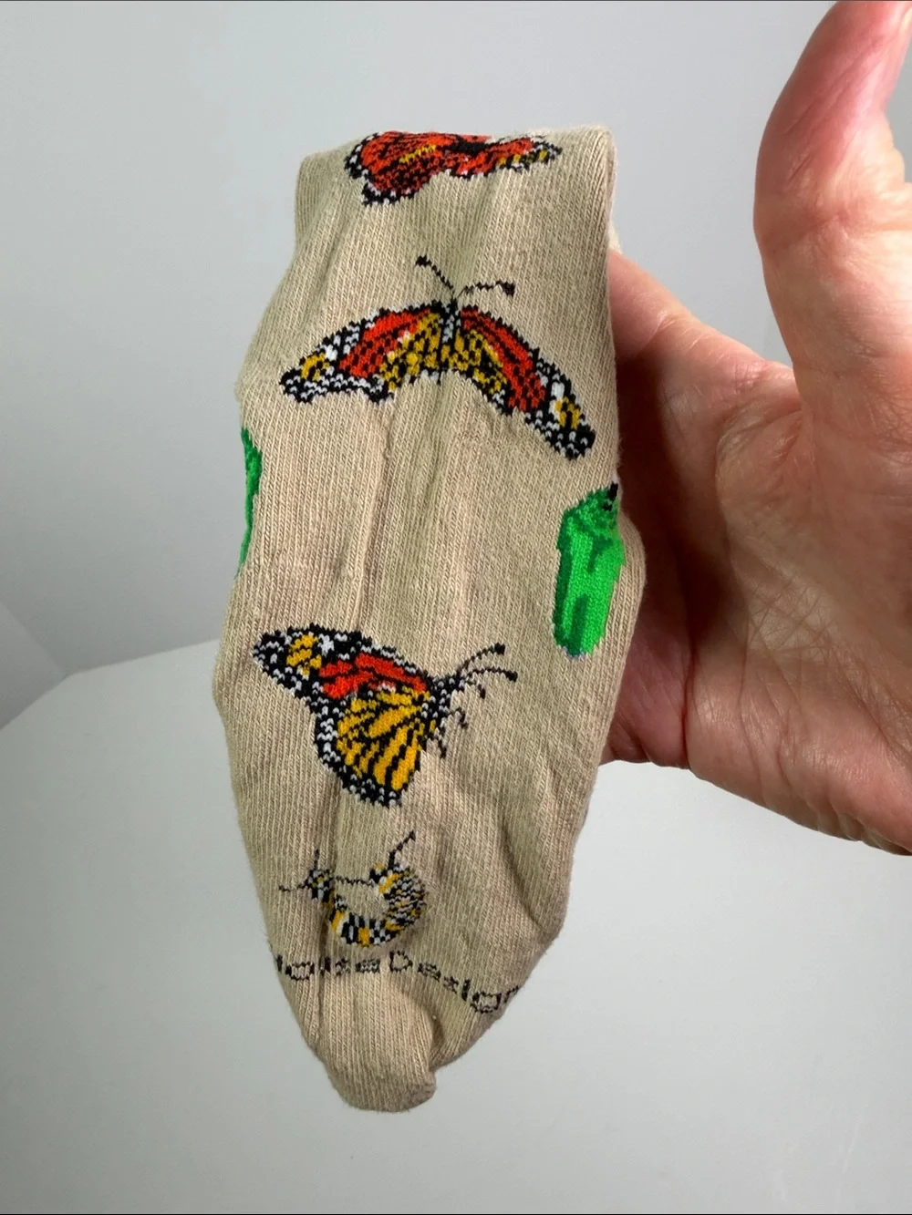 NWT Monarch Butterfly Crew Socks Women’s 9-11 Made in USA Caterpillar Chrysalis